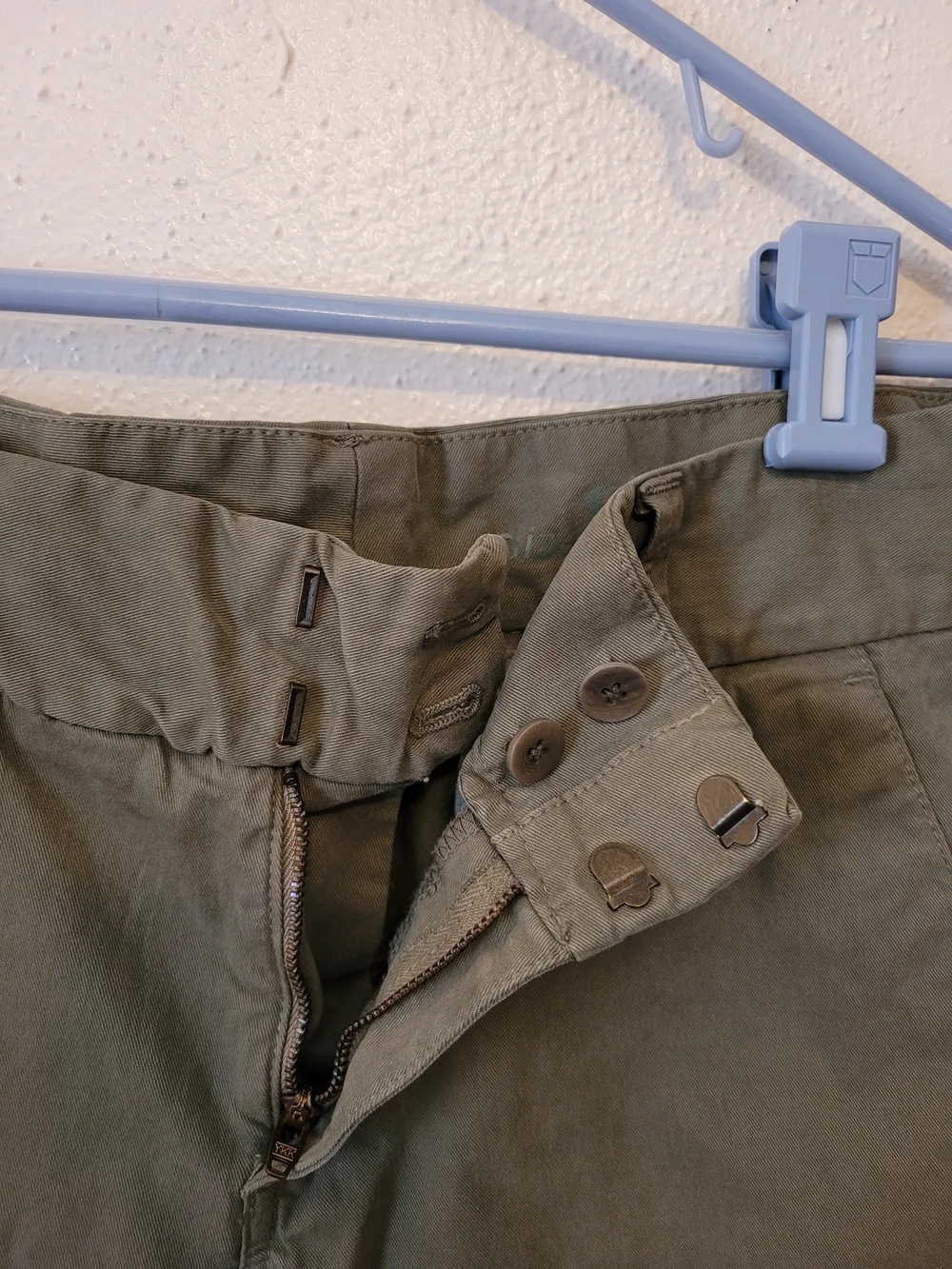 J.Crew Andie Chino Pants Fatigue Olive Green Stretch Cotton Size 8